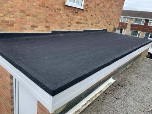 This is a photo of a flat roof installation carried out in Gillingham, Kent Works have been carried out by Gillingham Roofing