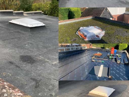 This is a photo of a flat roof repair carried out in Gillingham, Kent Works have been carried out by Gillingham Roofing